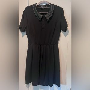 Killstar faux leather collar baby doll dress